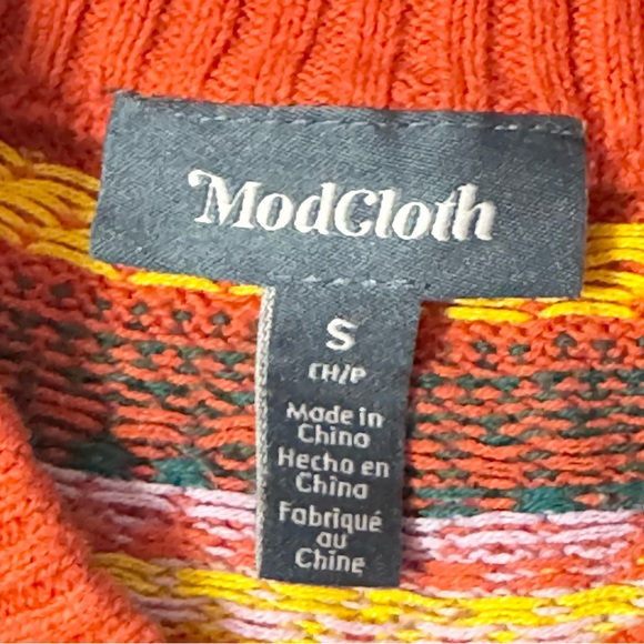 ModCloth Halloween "Witches Candy" Fair Isle Knit Cardigan - Small - Picture 4 of 4